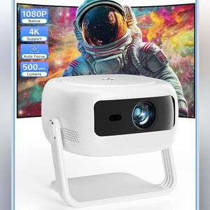 Compact White 4K VR Projector